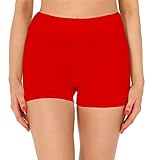 Merry Style Damen Shorts Radlerhose Unterhose Hotpants Kurze Hose Boxershorts aus Baumwolle MS10-359 (Rot, S)