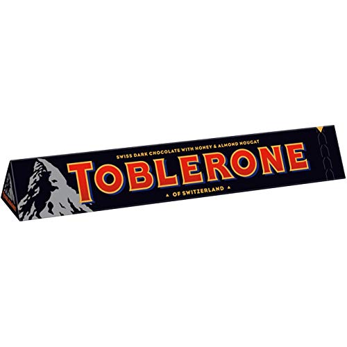 Toblerone Swiss Dark Chocolate with Honey and Almond Nougat, 3.52-Ounce Bar (Pack of 20)