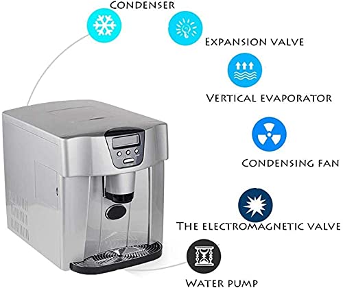 Tragbare Eiswürfelmaschine mit Wasserspender, schneller Gefrierschrank für Zuhause und Gewerbe, automatisch/manuelle Wasseraufnahme 10 kg/24 Stunden 4 Tragbare Eiswürfelmaschine mit Wasserspender, schneller Gefrierschrank für Zuhause und Gewerbe, automatisch/manuelle Wasseraufnahme 10 kg/24 Stunden