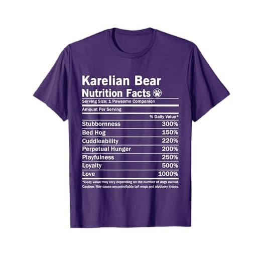 Karelian Bear Nutrition Facts Funny Dog Men Women Girls Kids T-Shirt