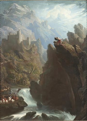 Peinture sur toile de John Martin décoration murale salon et chambre esprit nordique