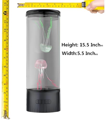 Image of CALOVER Gifts for Kids Men Women Friends Family Cool Jellyfish Lamp Night Light with Speaker for Girls Boys Kids Home Office Bedroom Decor for Christmas Holiday Birthday Party