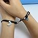 Charm Couples Bracelets for Women Men,Trendy Adjustable Heart Lock Moon Pendant Matching Braided Rope Bracelet Fashion Best Friend Relationship Valentine's Day Lovers Bracelets Jewelry (Moon A)