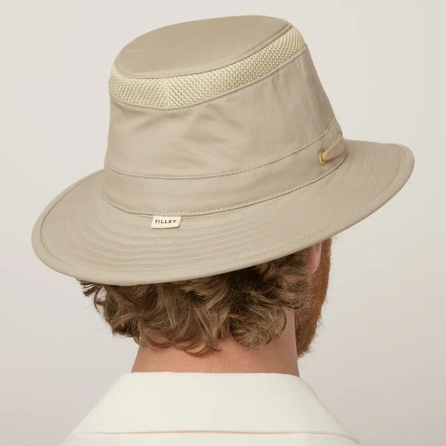Tilley T5MO Organic Cotton Airflo Hat, Khaki With Olive Underbrim, 7 1/2 - Image 4