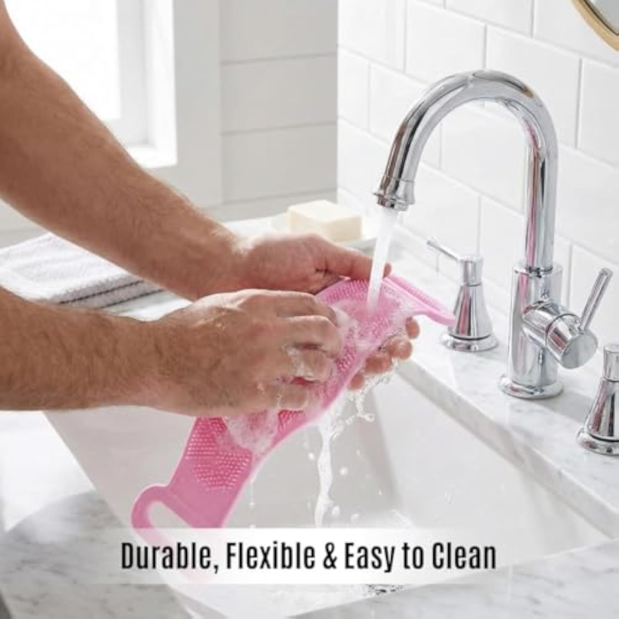 Silicone Body Back Scrubber, Exfoliating Bath Brush