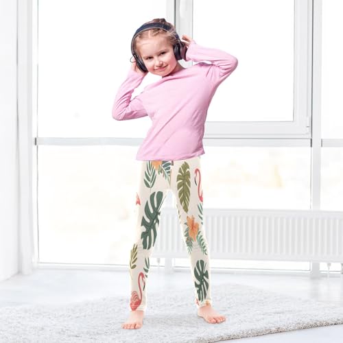 Toddler Girls Leggings Printed Yoga Pants Leggings Tropical Flamingo Coffee Themed for Kids4