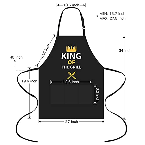 Funny Grilling Aprons For Men - Dad Gifts, Gifts For Men - Christmas, Thanksgiving, Birthday Gifts For Husband, Boyfriend, Dad, Friend, Bbq Cooking Kitchen Chef Apron #TOP2
