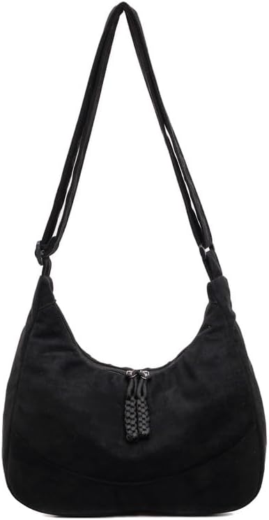 Shoulder Bag for Women,Ultra Soft Foldable Vegan Leather Crossbody Bag,Stylish Slouchy Tote Purses Hobo Handbag