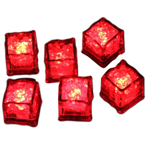 Cubos de hielo LED rojo, pack de 12 unidades miniatura 1