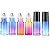 Wresty Gradient Color Roll On Bottles Thick Glass Empty Refillable Fragrance Perfume Essential Oil Glass Roller Bottles Metal Roller ball Bottle Container For Home Travel Use 5ml 6 Packs