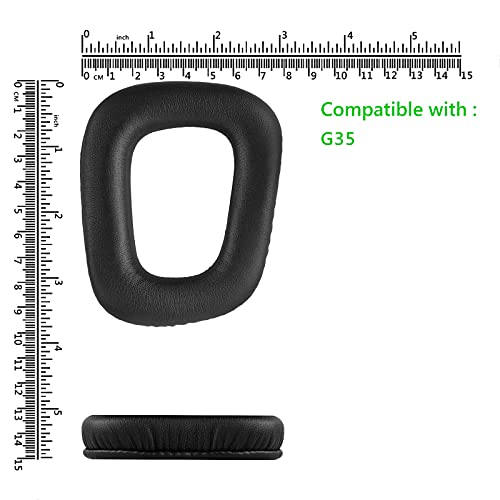 Geekria Set de almohadillas y diadema de reemplazo compatible con audífonos Logitech G35, piezas de reparación (Negro) miniatura 6