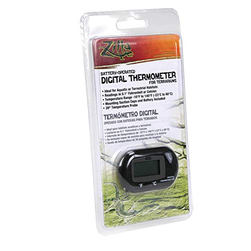 Zilla Reptile Terrarium Digital Thermometer With Probe #TOP1