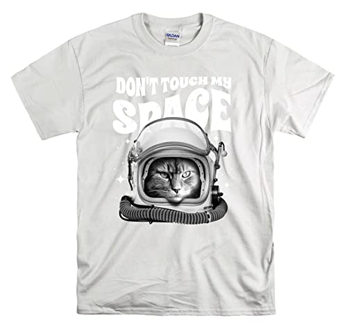T-shirt Don't Touch My Space blanc style urbain taille M