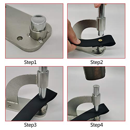 Heavy Duty Metal Leather Rivets Setter Fixing Setting Tool Leather Craft Tool With Punch Hole Tool With 160 Sets Leather Rivets For Diy Leather Craft Clothes Shoes Bags Belts Repair Decoration (Metal) #TOP3