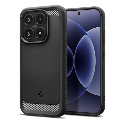 Spigen Cover Rugged Armor Compatibile con Xiaomi 17 - Nero Opaco