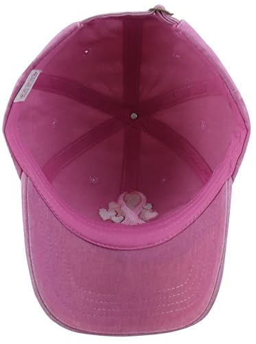 Gorra de béisbol bordada rosa con lazo para mujer miniatura 5