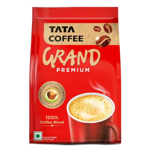 Image of Tata Premium Instant Coffee, 90g /100g Pouch, 100% Pure Coffee, With Flavour Locked Decoction Crystals, Rich Aroma & Great Taste