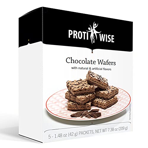 ProtiWise - Chocolate Diet Wafer Bars | 5/Box | Healthy Snack | High Protein, Low Sugar, Low Fat, Low Carb, Low Calorie