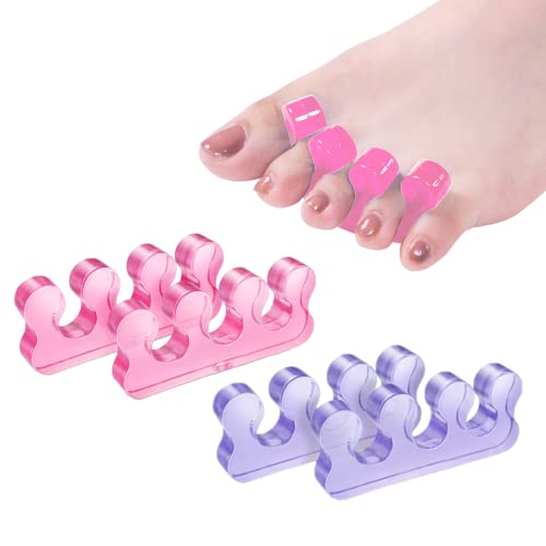Toe Separators for Bunion &amp; Nail Polish - Pedicure Toe Spacers &amp; Toenail Dividers, Orthopedic Gel Material, Soft Gel Pedicure Kit Suitable for Salon Supplies