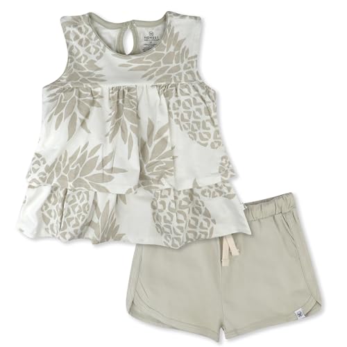 Image of HonestBaby unisex-baby Playwear Outfit Sets Tops and Bottoms 100% Organic Cotton for Baby and Toddler Boys, Unisex