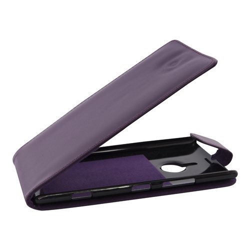 Mobilfunk Krause Flip Hülle Etui Handytasche Tasche Hülle für Nokia Lumia 1520 (Violett)