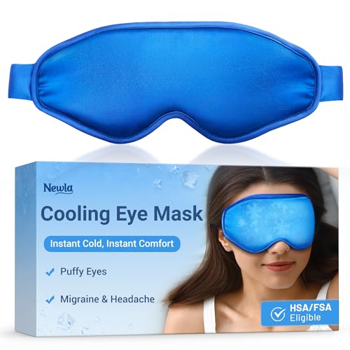 Cooling Eye Mask for Puffy Eyes: Fsa Eligible Items Hsa, Ice Eye Pack for Magraine After Surgery Relief - Reuable Cold Compress for Headache Puffiness - Comfortable Perfect Fit Gel Sleep Mask