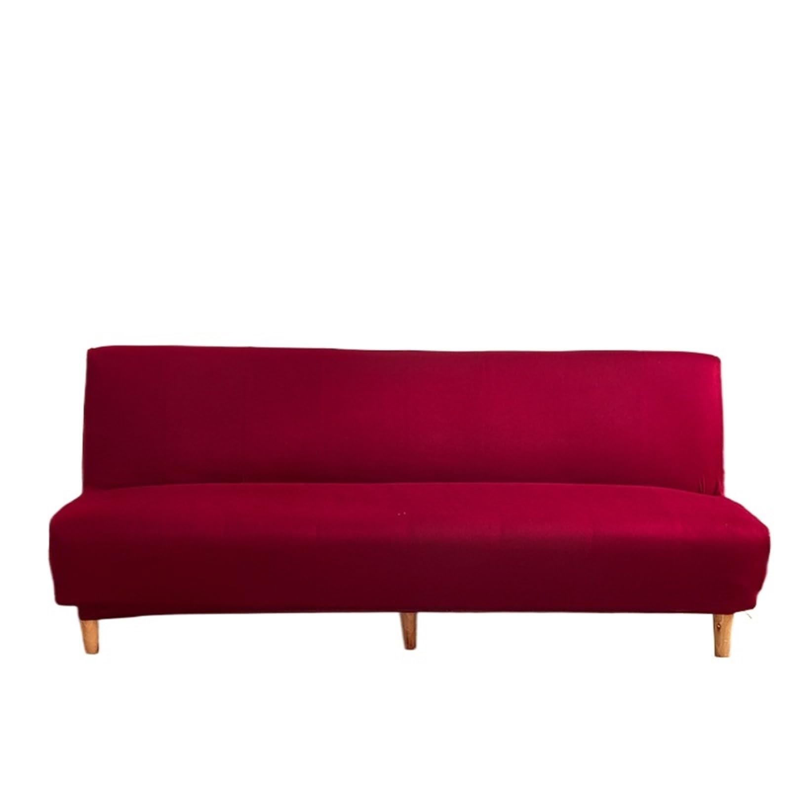 DHYUACN Armless Sofa Slipcover Stretch Solid Color Sofa Cover Without Armrests High Elasticity Anti-Scratch Couch Slipcover Four Season(Color 6,160-190cm)