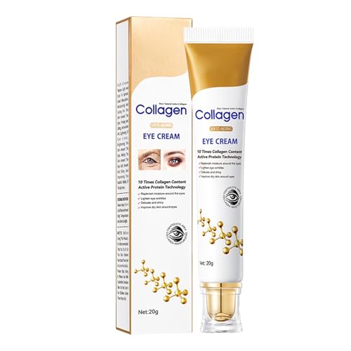 Crema Contorno de Ojos, Contorno de Ojos Antiarrugas Mujer y Hombre, Enriquecida con Ácido Hialurónico, Colágeno y Retinol, Antiedad, Antiojeras y Antibolsas