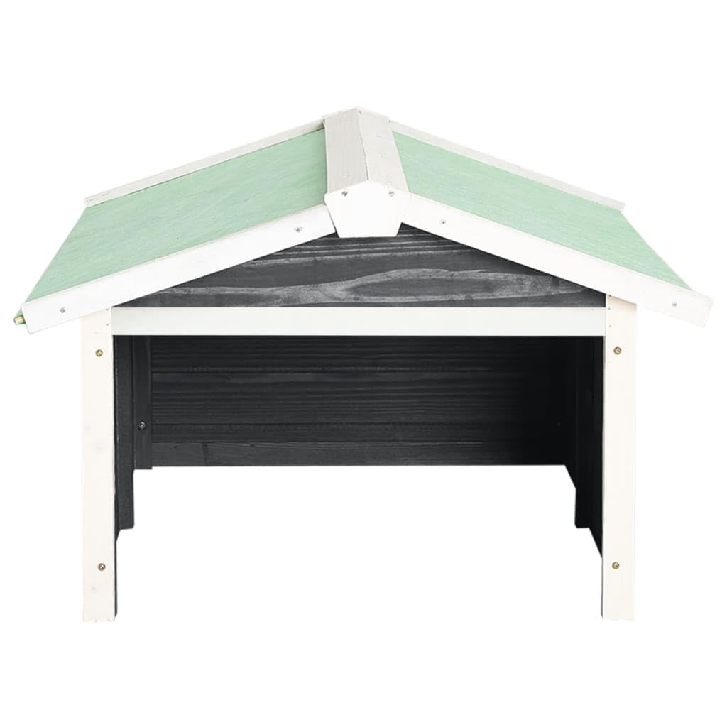 Robot cortacésped garaje de madera maciza de abeto 72 x 87 x 50 cm gris blanco funda impermeable para robot cortacésped y estación de carga en el jardín exterior