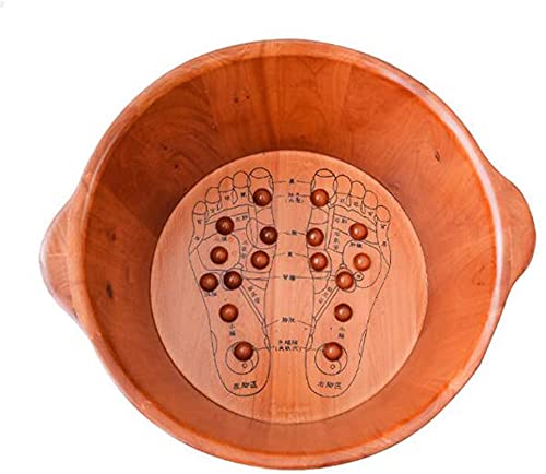 Cubeta de spa para pies de cedro impermeable para masaje y pedicura