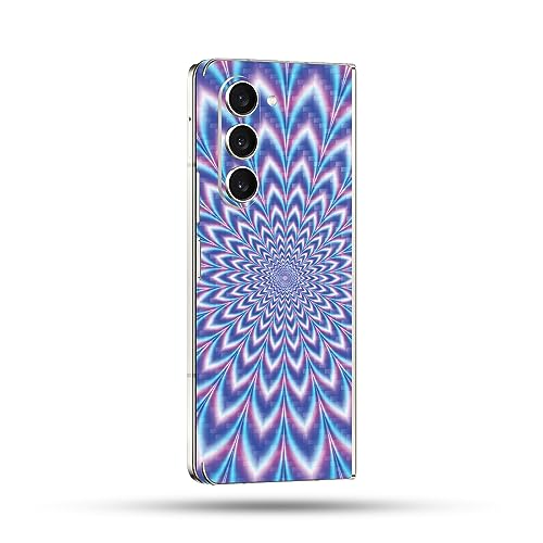Image of MightySkins Carbon Fiber Skin Compatible With Samsung Galaxy Z Fold 5 Full Wrap - Jitter Illusion | Protective, Durable Textured Carbon Fiber Finish | Easy To Apply and Change Styles | Made in the USA