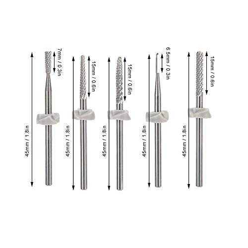 Set de 5 Puntas de Taladro para Uñas de Acero Tungsteno miniatura 6