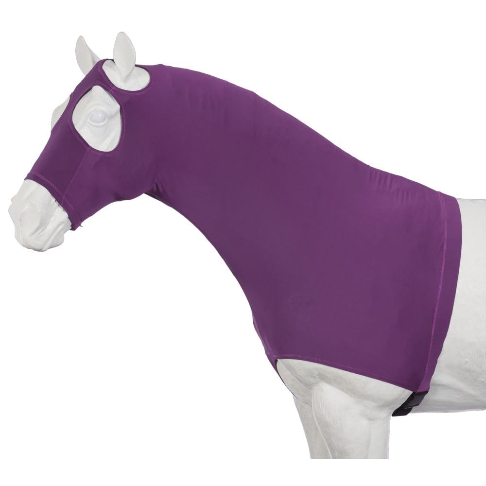 Tough 1 Spandex Mane Stay Hood, Purple, Medium