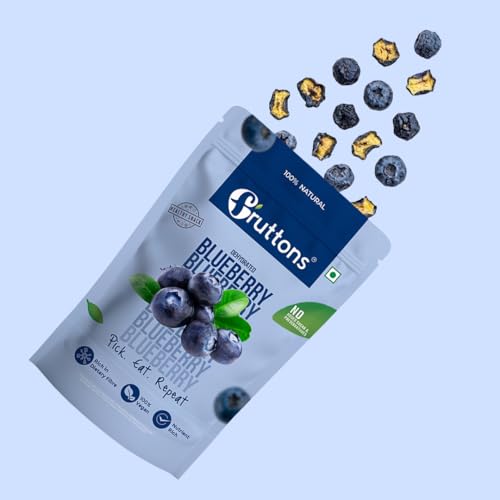 Fruttons Dehydrated Blueberries | Unsweetened & Oil-Free | Premium Dried Blueberries | 100% Natural, No Added Sugar | Rich in Antioxidants Superfood | For Healthy Snacking, Smoothies & Baking (50g | Single Pack) - Image 4 thumbnail
