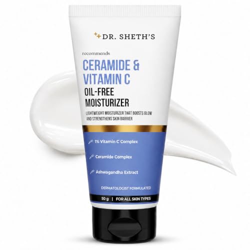 Dr. Sheth’s Ceramide & Vitamin C Oil-Free Face Moisturizer, 1.76 Oz/50g