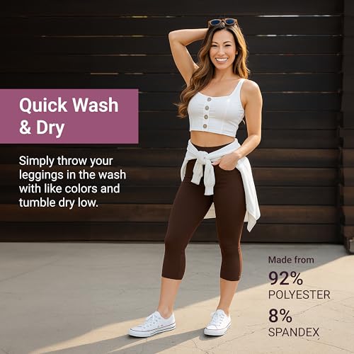 Image of SATINA High Waisted Leggings for Women - Comfortable and Stretchy in Versatile Sizes and Colors