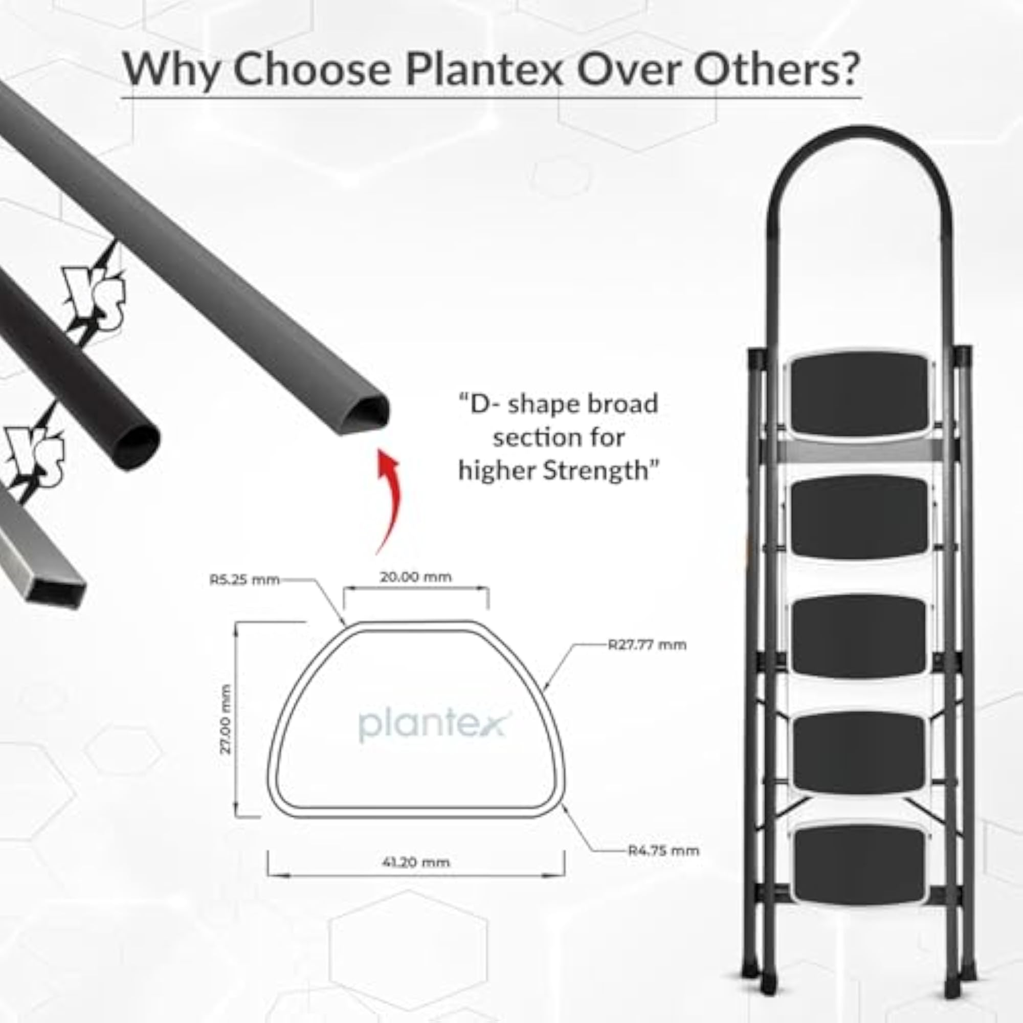 Steel 5 Step Ladder, Anti Skid