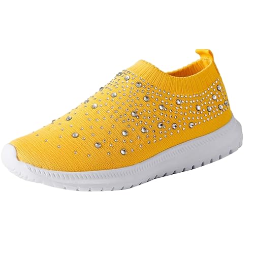 Zapatos brillantes para mujer, planos, zapatillas de estar por casa para mujer, cálidas, cerradas, transpirables, antideslizantes, para el tiempo libre, ligeras, zapatillas de deporte, gimnasio