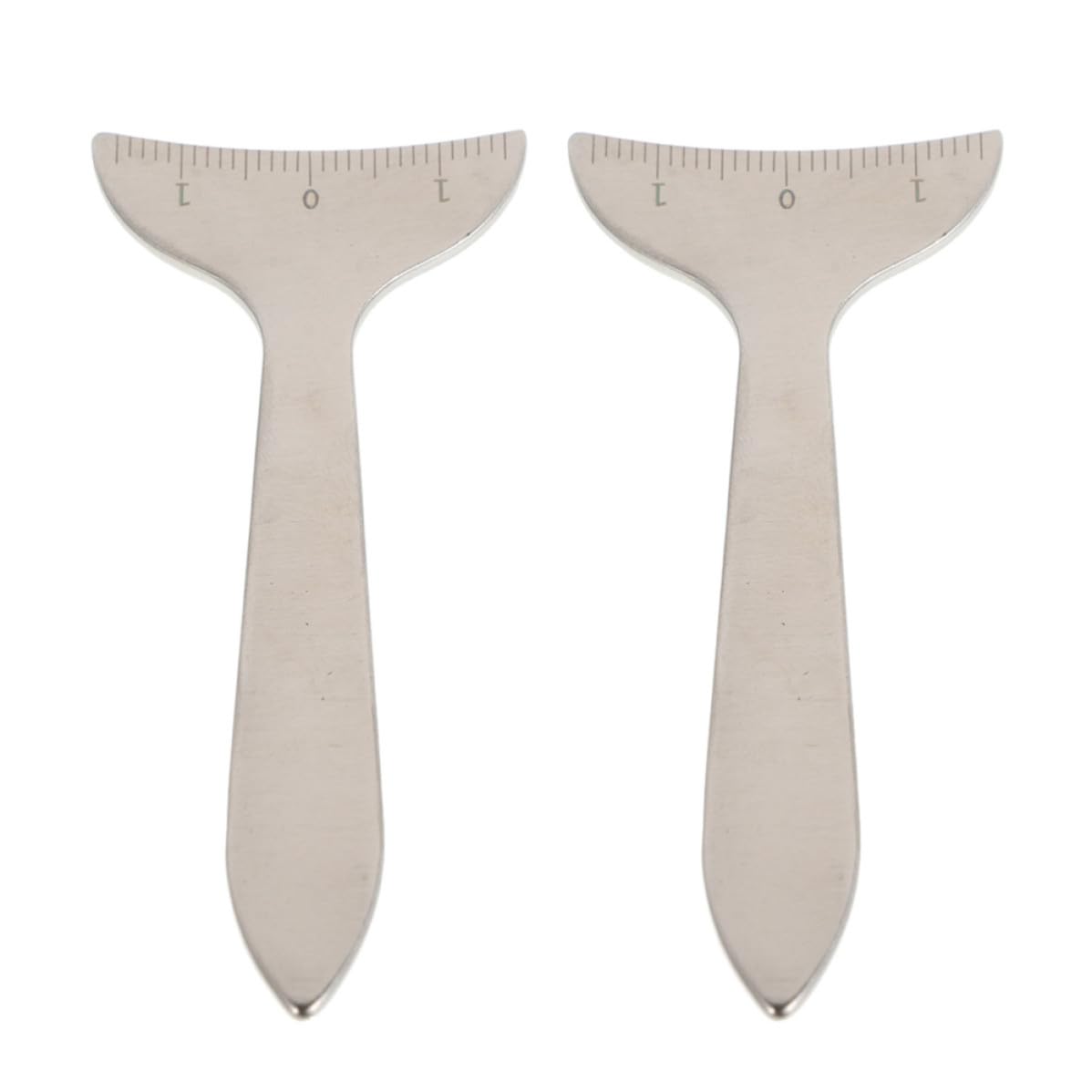 Abaodam 2 Pcs Stainless Steel Eye Makeup Measuring Tool with Precision Eyeliner Guide and Eye Socket Gauge for Accurate Eyebrow Positioning and Eyelid Crease Measurement