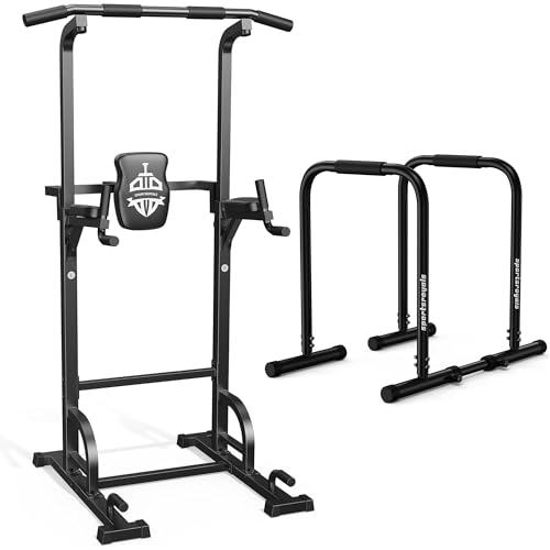 Sportsroyals Power Tower Pull Up Bar Station & Adjustable Dip Bar Station