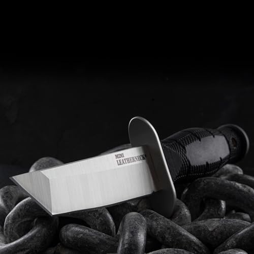 Image of Cold Steel Mini Leatherneck TANTO POINT Compact Lightweight 3.5 inch 8CR13MOV Steel Fixed Blade Outdoor Hunting Utility Knife, 3.25 inch Textured Ergonomic KRAY-EX HANDLE, SECURE-EX SHEATH