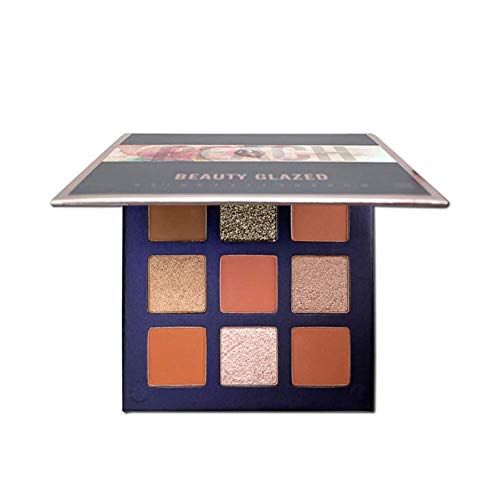 Beauty Glazed 9 couleurs brillant diamant fard à paupières maquillage pigments imperméable à l'eau professionnel scintillant paillettes nu ombre à...