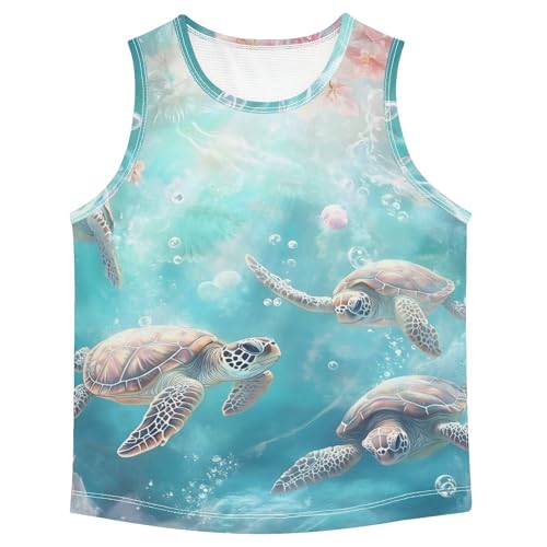Boys' Tank Top Shirt Dreamy Turtle Sleeveless T-Shirts