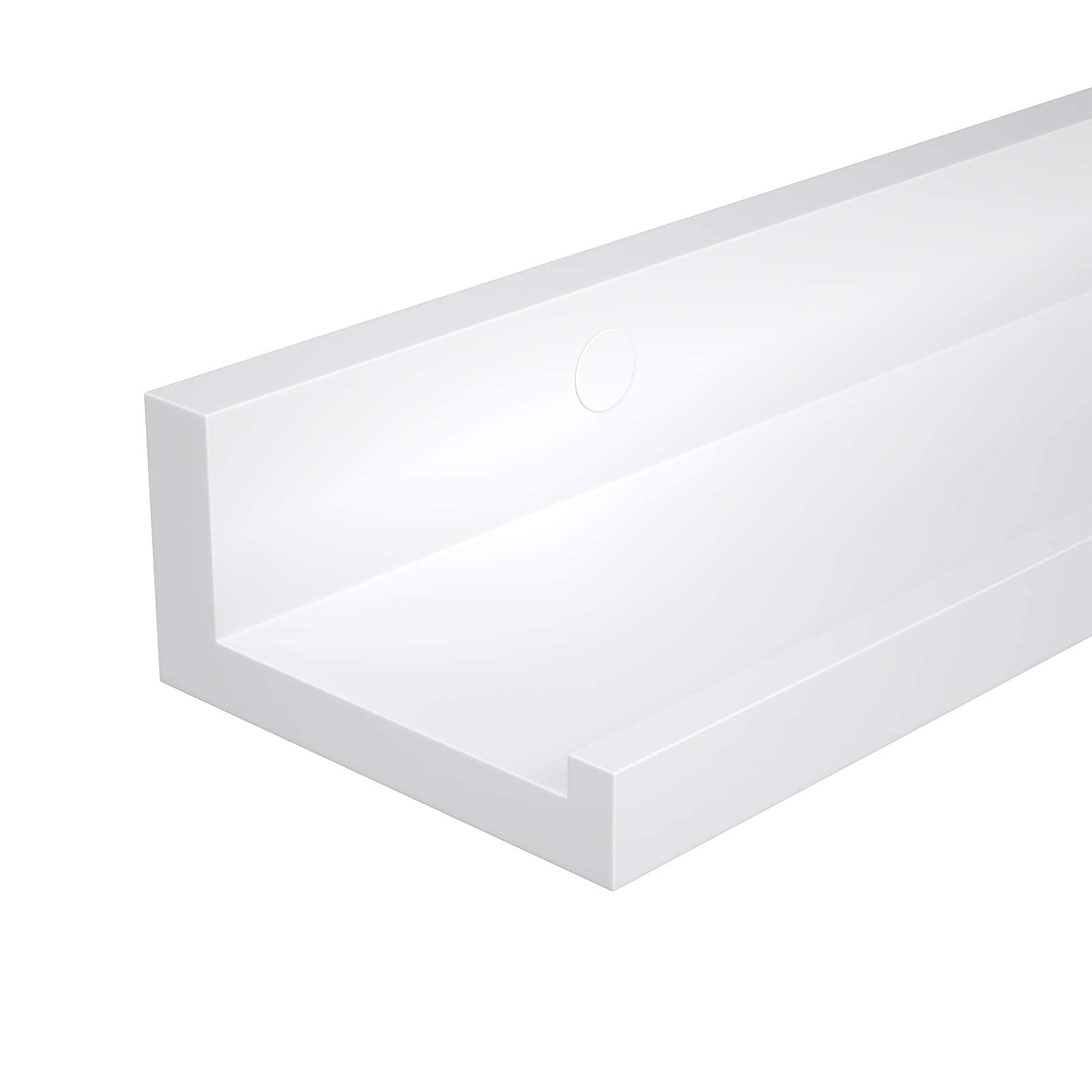 SONGMICS Estantes de Pared, Juego de 2, Estantes Flotantes, Ancho de 80 cm, para Marcos de Fotos y Adornos, para Salón, Oficina en Casa, Baño, Cocina, Blanco Mate LWS080W01