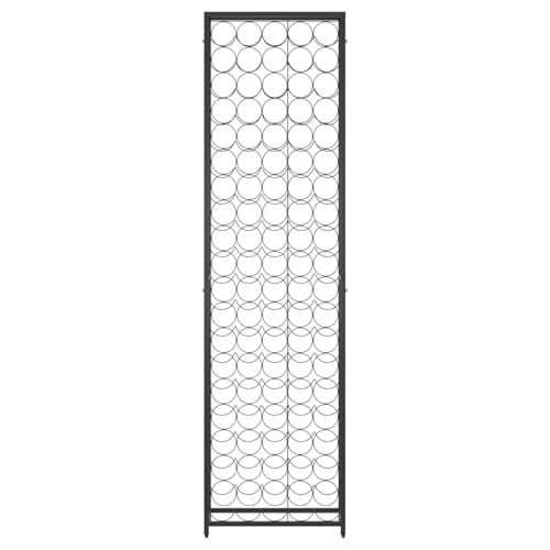 Soporte para 95 botellas 54x18x200 cm hierro forjado negro miniatura 2