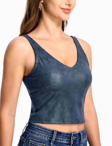 Image of THE GYM PEOPLE Womens' Sports Bra Longline Wirefree Padded with Medium Support
