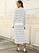 ANRABESS 2 Piece Skirts Sets For Women Fall Fashion 2025 Striped Sweater Midi Dress Knit Lounge Travel Outfits Winter Clothes Black White X-Large