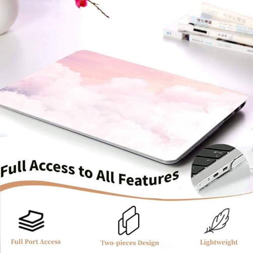 Funda MacBook Pro 15 A1398 rígida con protector de teclado nube rosa 5