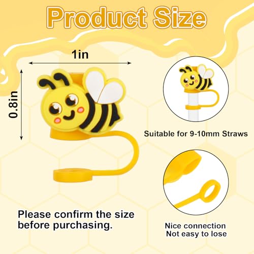 Capuchons de paille abeille silicone pour accessoire gobelet 1.2L