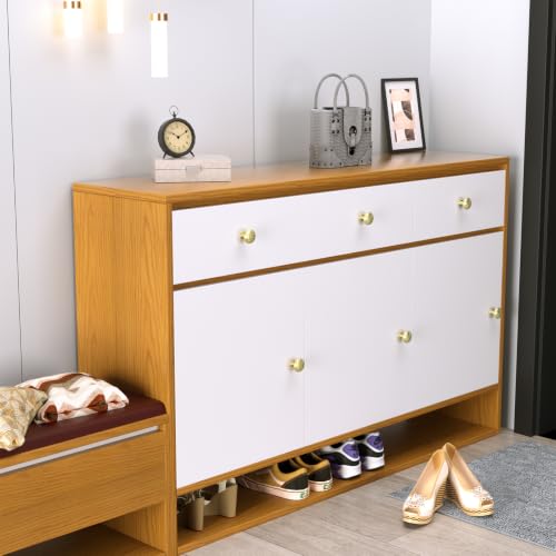 10pcs Brushed Brass Cabinet Knobs Pull Solid Zinc Kitchen Drawer Handles - image 9
